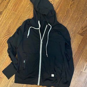 Vuori Halo Performance Hoodie Zip Up Sweatshirt Black Size S